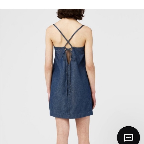 NEW Rag & Bone Denim Tie Back Cotton Dress - Picture 3 of 10